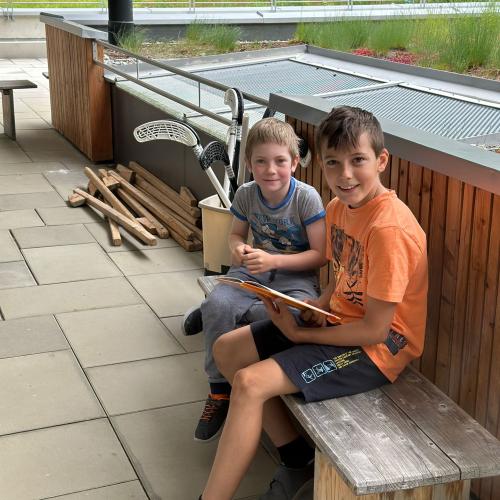 Neue Schulkinder und Buddies